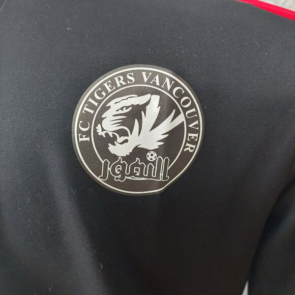 Joma FC Tigers Vancouver Soccer 3/4 Zip Black and Red Pullover Men's Medium - Picture 3 of 12